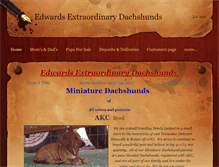 Tablet Screenshot of edwardsextraordinarydachshunds.com